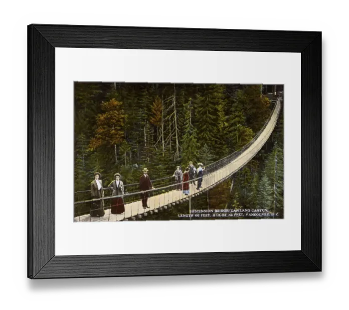 Framed Print : Vancouver, Canada - Capilano Canyon Suspension Bridge Framed Print : Vancouver, Canada - Capilano Canyon Suspension Bridge