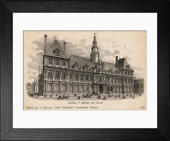 Framed Print : Town Hall - Reims, France