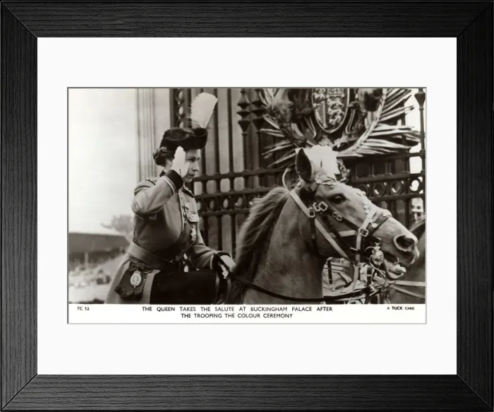 Framed Print : Queen Elizabeth II - Attending the Trooping of the Colour Framed Print : Queen Elizabeth II - Attending the Trooping of the Colour
