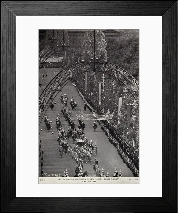 Framed Print : Queen Elizabeth II - Leaving the Palace - Coronation Framed Print : Queen Elizabeth II - Leaving the Palace - Coronation