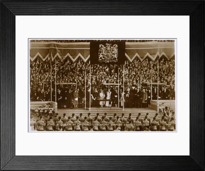Framed Print : King George VI at the Opening Ceremony - Empire Exhibition Framed Print : King George VI at the Opening Ceremony - Empire Exhibition