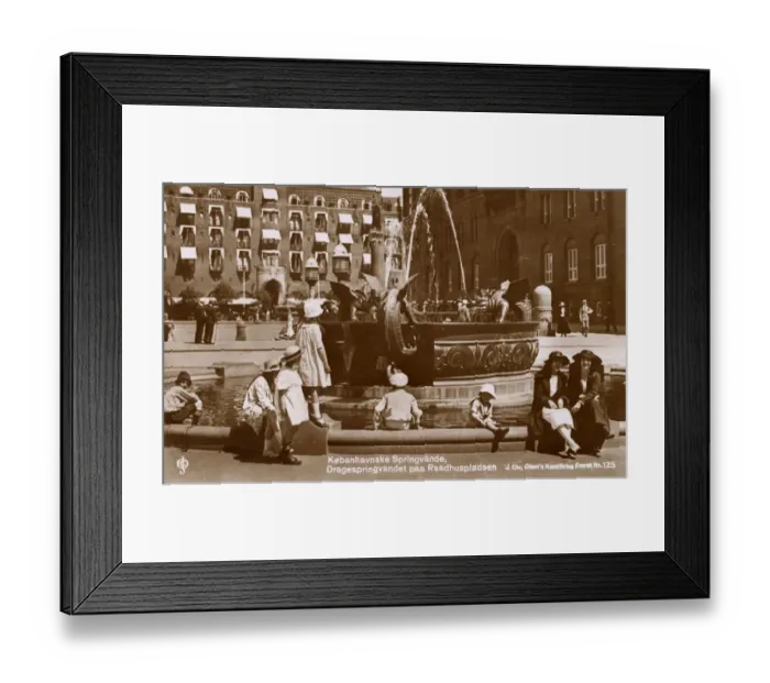 Framed Print : Dragon Fountain - Town Hall Square - Copenhagen, Denmark Framed Print : Dragon Fountain - Town Hall Square - Copenhagen, Denmark