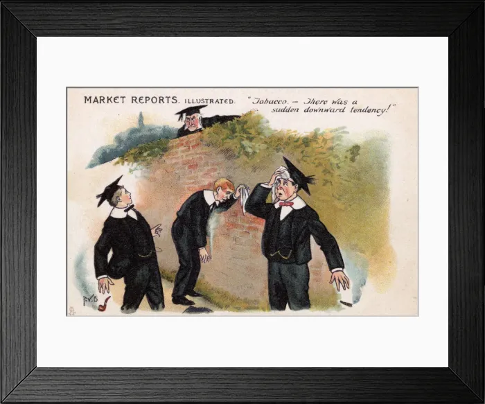 Framed Print : Market Reports Illustrated - Tobacco Framed Print : Market Reports Illustrated - Tobacco