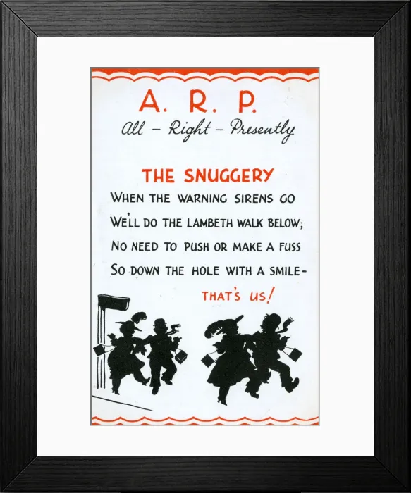 Framed Print : WW2 - Patriotic Propaganda - Play on the initials A. R. P Framed Print : WW2 - Patriotic Propaganda - Play on the initials A. R. P