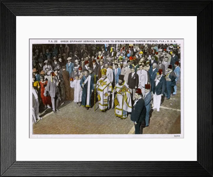 Framed Print : Greek Epiphany Service, march to Spring Bayou Tarpon Springs Framed Print : Greek Epiphany Service, march to Spring Bayou Tarpon Springs