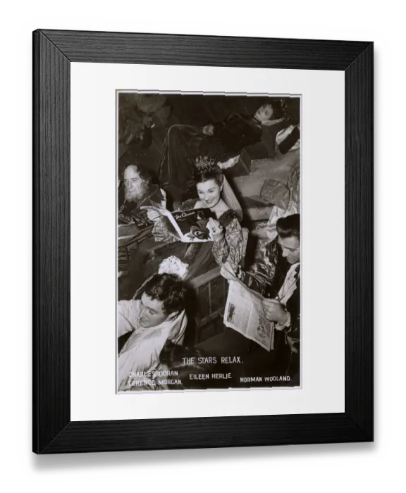 Framed Print : Filming of the Movie Hamlet at Denham - the Stars relaxing Framed Print : Filming of the Movie Hamlet at Denham - the Stars relaxing