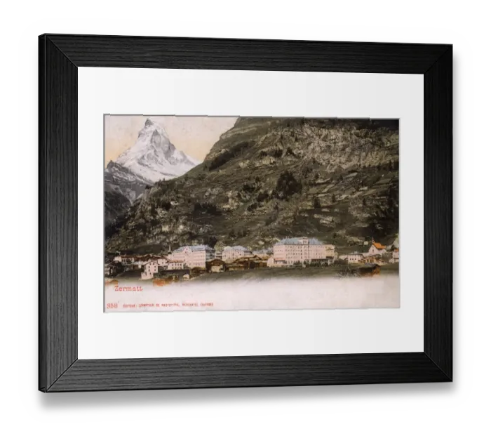 Framed Print : Zermatt, Switzerland - View of the Matterhorn in rear Framed Print : Zermatt, Switzerland - View of the Matterhorn in rear