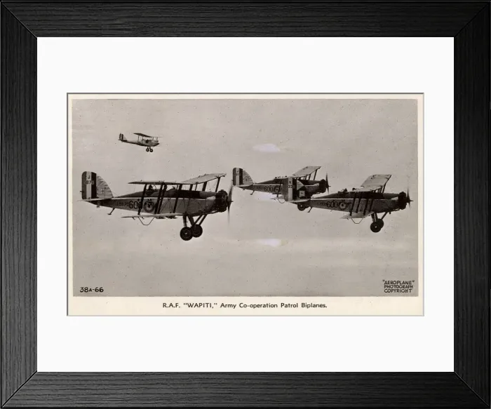 Framed Print : RAF Westland Wapiti Biplanes - Army Co-operation patrol Framed Print : RAF Westland Wapiti Biplanes - Army Co-operation patrol