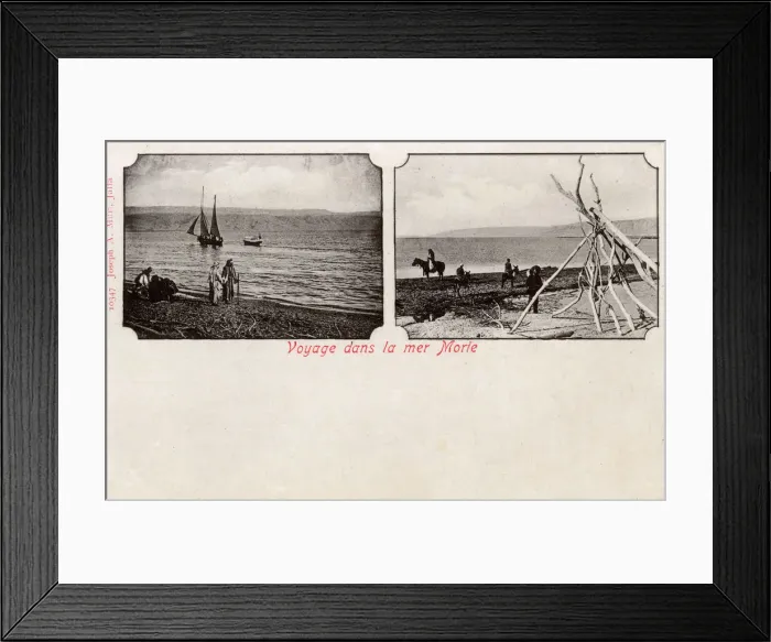 Framed Print : Two Views of the Dead Sea, Palestine Framed Print : Two Views of the Dead Sea, Palestine