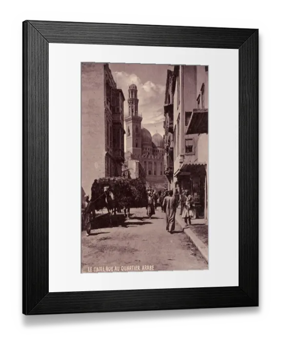 Framed Print : The Arab Quarter, Cairo, Egypt - View toward Kaid Bey Mosque Framed Print : The Arab Quarter, Cairo, Egypt - View toward Kaid Bey Mosque