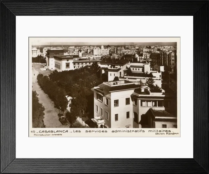 Framed Print : Casablanca, Morocco - Military administrative services Framed Print : Casablanca, Morocco - Military administrative services