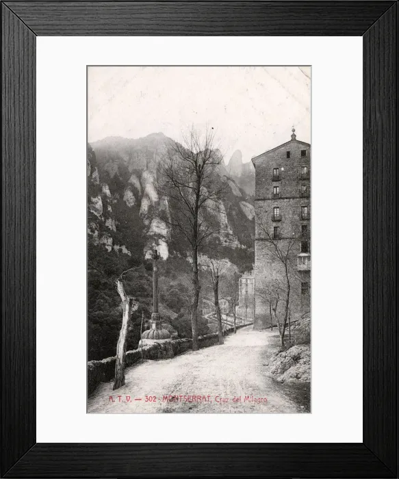 Framed Print : Santa Maria de Montserrat, Benedictine abbey - Spain Framed Print : Santa Maria de Montserrat, Benedictine abbey - Spain