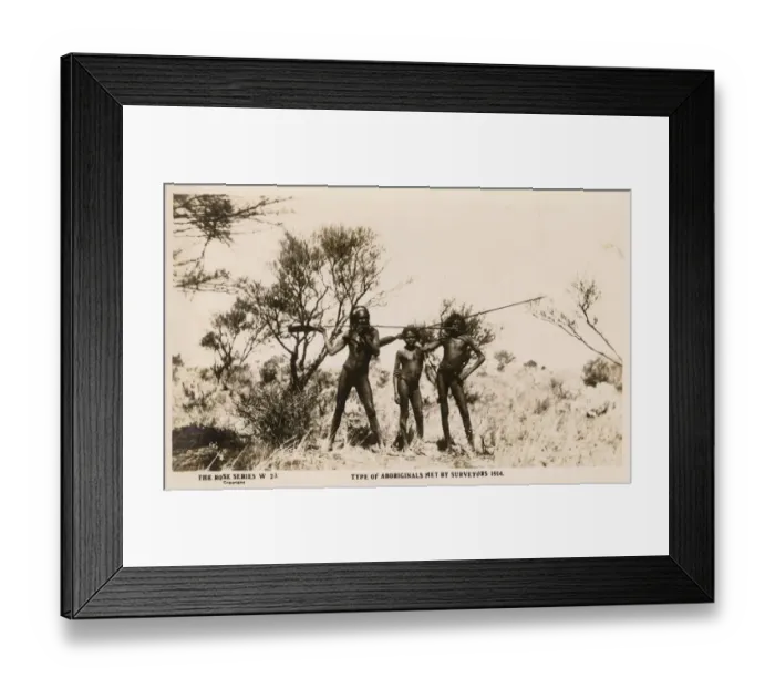 Framed Print : Surveyors for the Trans-Australian Railway meet Aboriginals Framed Print : Surveyors for the Trans-Australian Railway meet Aboriginals