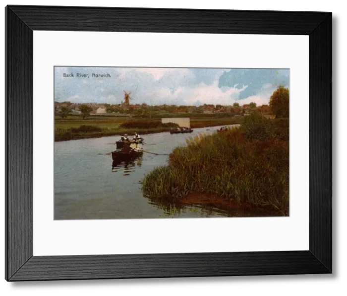 Framed Print : Back River, Norwich, Norfolk Framed Print : Back River, Norwich, Norfolk