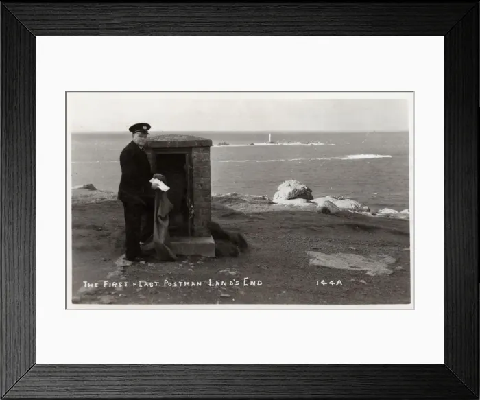 Framed Print : The First and Last Postman - Lands End, Cornwall Framed Print : The First and Last Postman - Lands End, Cornwall