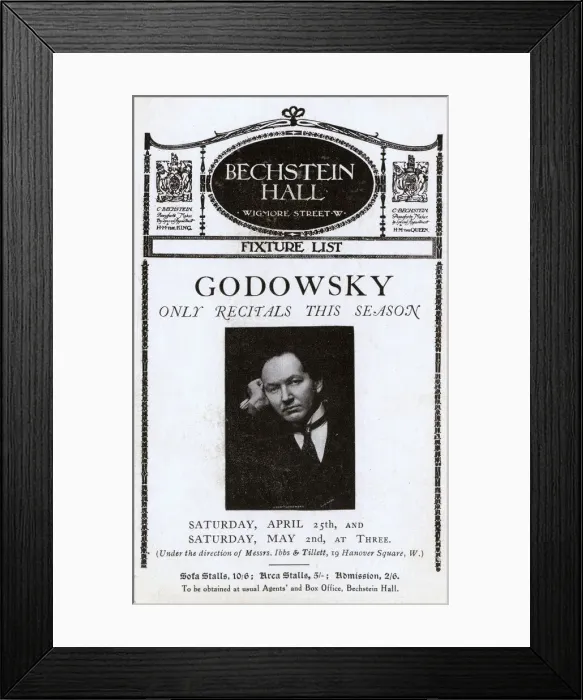 Framed Print : Leopold Godowsky performing at the Bechstein Halll, London Framed Print : Leopold Godowsky performing at the Bechstein Halll, London