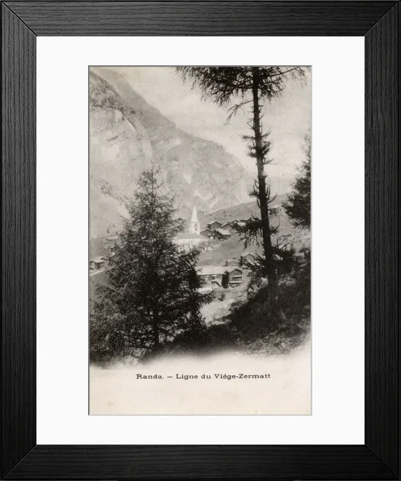 Framed Print : Switzerland - Randa, on Railway Line between Viege & Zermatt Framed Print : Switzerland - Randa, on Railway Line between Viege & Zermatt