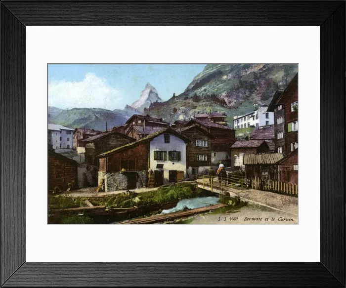 Framed Print : Zermatt, Switzerland - View of the Matterhorn in rear Framed Print : Zermatt, Switzerland - View of the Matterhorn in rear