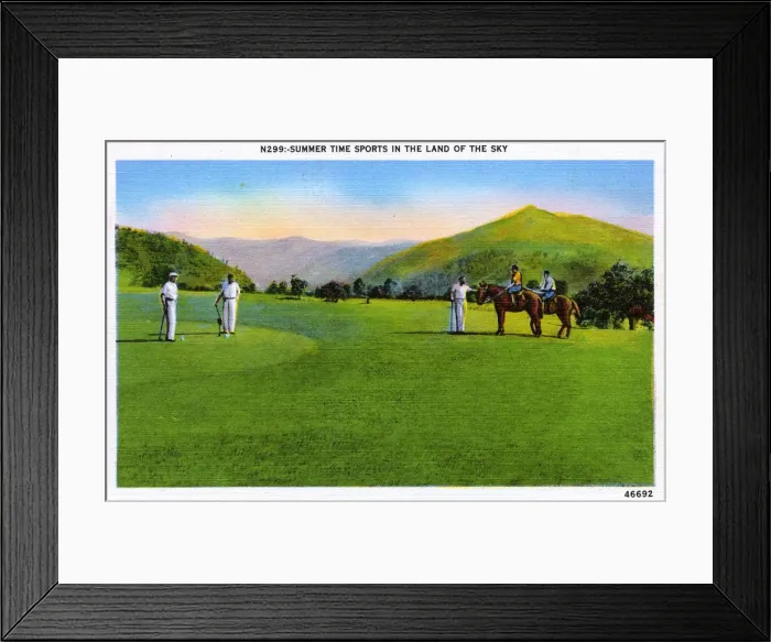 Framed Print : Asheville, North Carolina - Golf in the Land of the Sky Framed Print : Asheville, North Carolina - Golf in the Land of the Sky