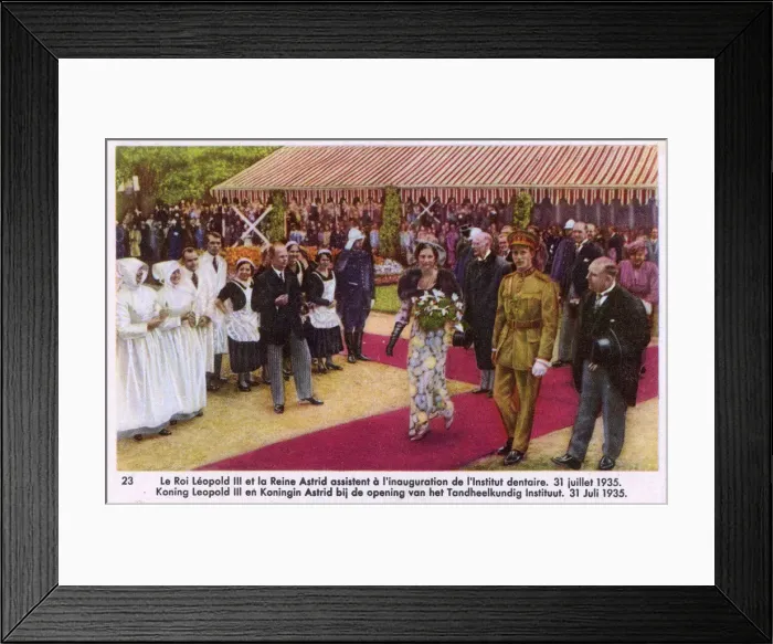 Framed Print : Queen Astrid of Belgium & King Leopold III, Dental Institute Framed Print : Queen Astrid of Belgium & King Leopold III, Dental Institute