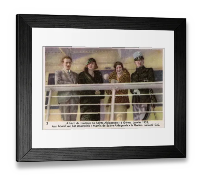 Framed Print : Queen Astrid of Belgium & King Leopold III, Genoa Framed Print : Queen Astrid of Belgium & King Leopold III, Genoa