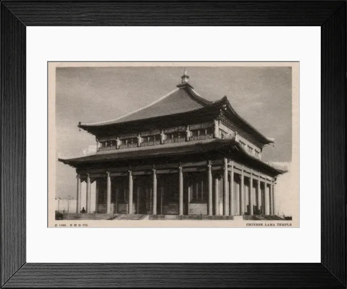 Framed Print : Chicago Worlds Fair - Chinese Lama Temple Framed Print : Chicago Worlds Fair - Chinese Lama Temple