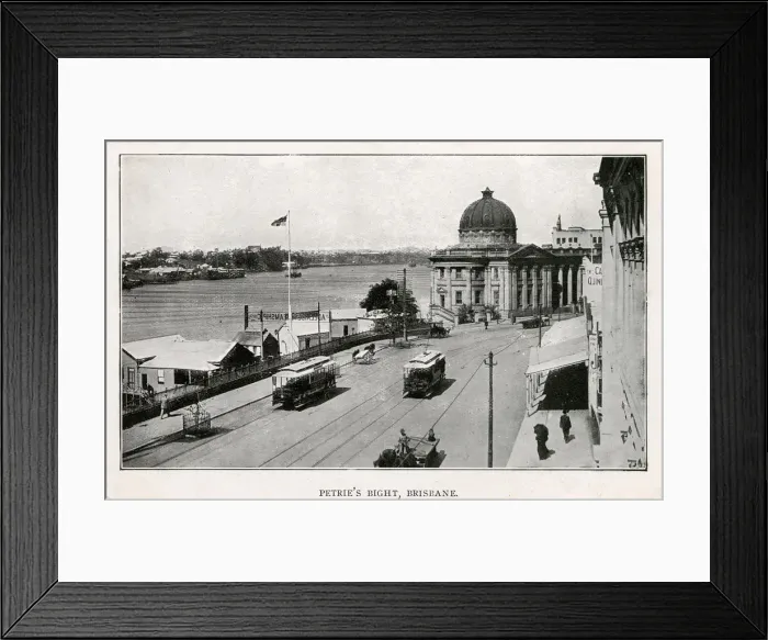 Framed Print : Brisbane, Queensland, Australia, Petrie Bight, Customs House Framed Print : Brisbane, Queensland, Australia, Petrie Bight, Customs House