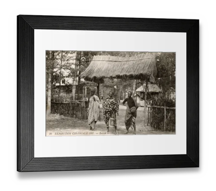 Framed Print : Colonial Exhibition, Bois de Vincennes - Sudanese Village Framed Print : Colonial Exhibition, Bois de Vincennes - Sudanese Village