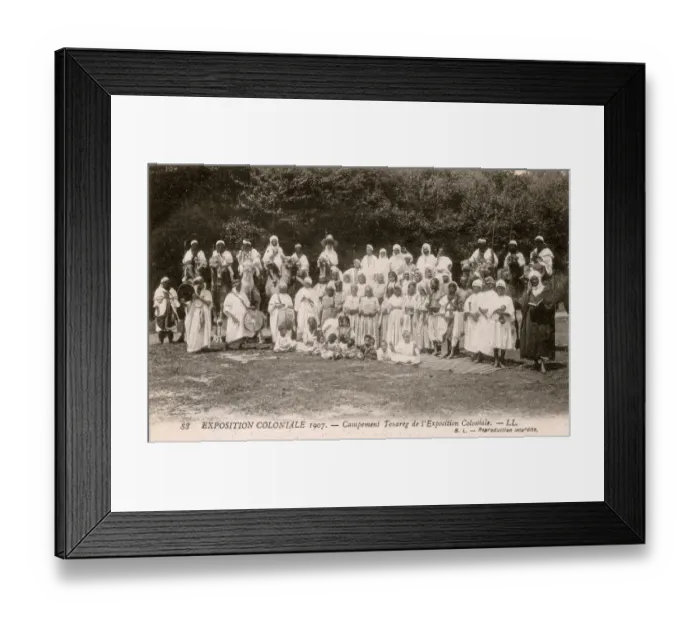 Framed Print : Colonial Exhibition, Bois de Vincennes - Tuareg Camp Framed Print : Colonial Exhibition, Bois de Vincennes - Tuareg Camp