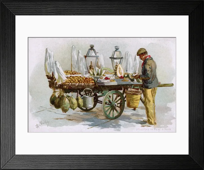 Framed Print : Italy - Indian Fig Seller Framed Print : Italy - Indian Fig Seller