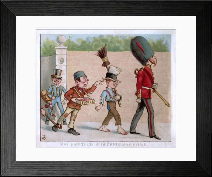 Framed Print : Humorous British Christmas card Framed Print : Humorous British Christmas card