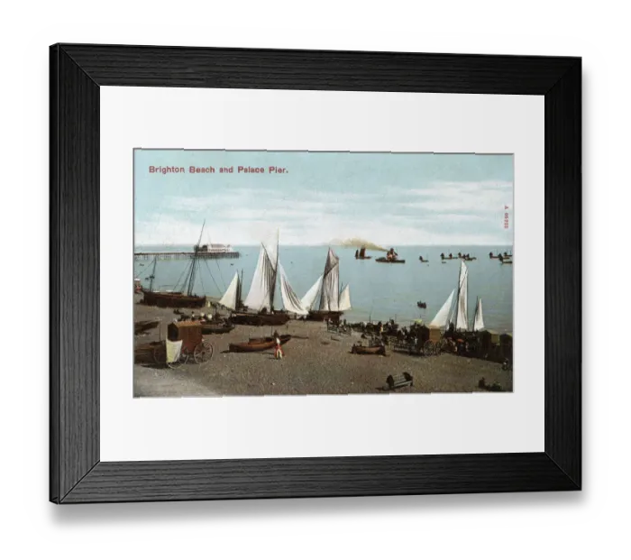 Framed Print : Brighton Beach and Palace Pier - East Sussex Framed Print : Brighton Beach and Palace Pier - East Sussex