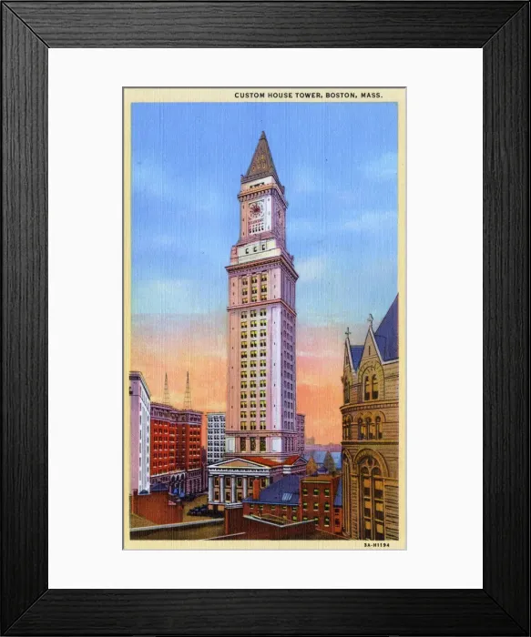 Framed Print : Customs House Tower - Boston, Massachusetts Framed Print : Customs House Tower - Boston, Massachusetts