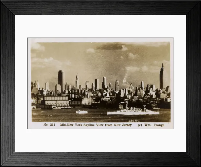 Framed Print : Mid-New York Skyline as seen from New Jersey Framed Print : Mid-New York Skyline as seen from New Jersey
