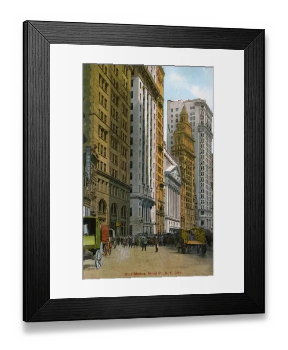 Framed Print : Curb Market, Broad Street, New York City, USA