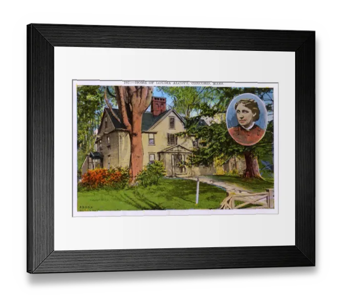 Framed Print : Home of Louisa May Alcott at Concord, Massachusetts, USA Framed Print : Home of Louisa May Alcott at Concord, Massachusetts, USA