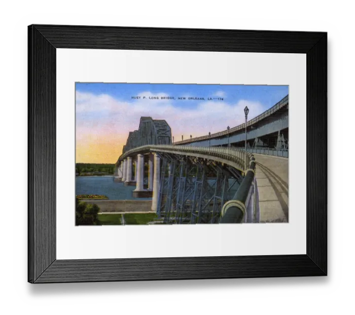 Framed Print : The Huey P. Long Bridge - New Orleans, Louisiana Framed Print : The Huey P. Long Bridge - New Orleans, Louisiana