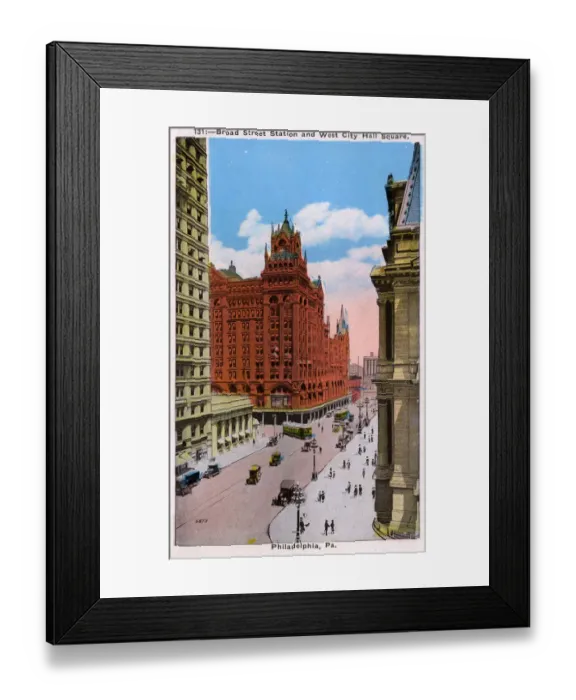 Framed Print : Broad Street Station and West City Hall Square, Philadelphia Framed Print : Broad Street Station and West City Hall Square, Philadelphia