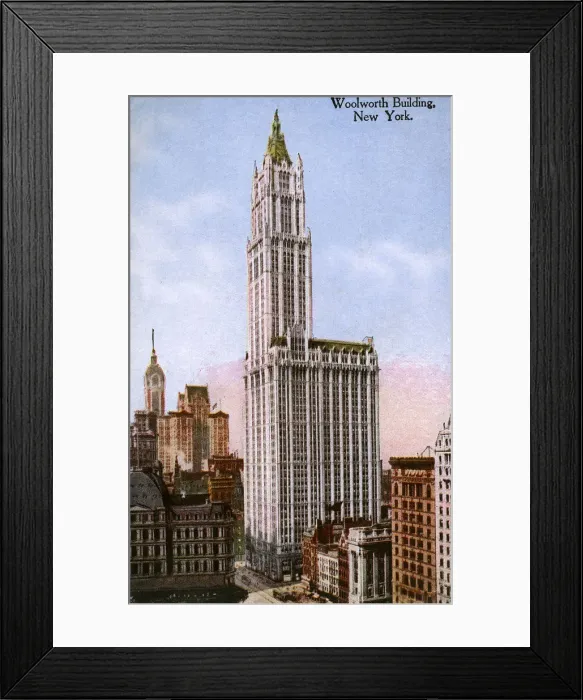 Framed Print : Woolworth Building, New York, USA, The Cathedral of Commerce Framed Print : Woolworth Building, New York, USA, The Cathedral of Commerce