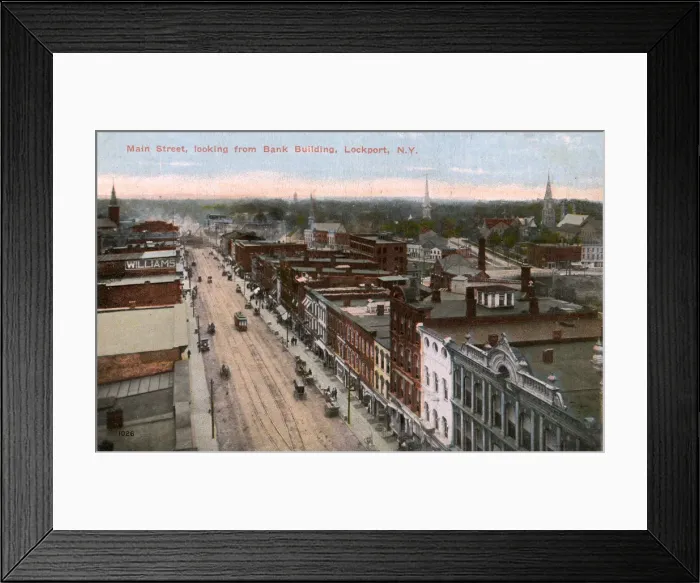 Framed Print : Lockport, Niagara County, New York, USA - Main Street Framed Print : Lockport, Niagara County, New York, USA - Main Street