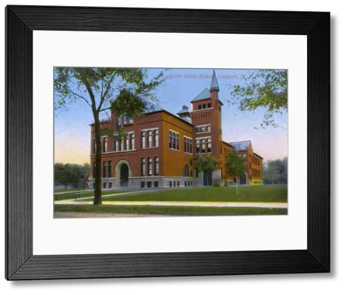 Framed Print : Lockport, Niagara County, New York, USA - Union School Framed Print : Lockport, Niagara County, New York, USA - Union School