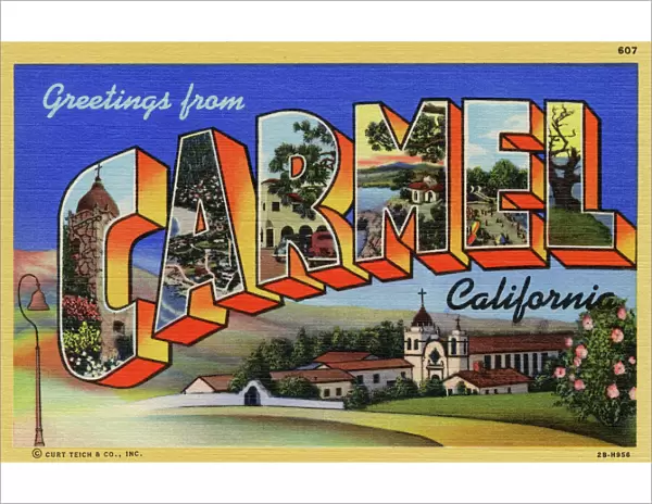 Place Name Large Letter Card - Carmel-by-the-Sea, California