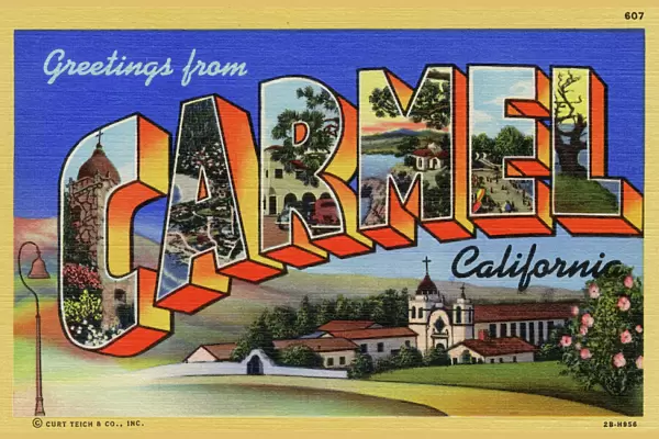 Place Name Large Letter Card - Carmel-by-the-Sea, California