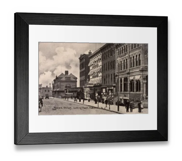 Framed Print : Newark Street, looking East, Hoboken, NJ, USA