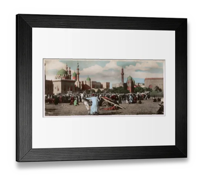 Framed Print : Cairo, Egypt - Local Market near the Sultan Hassan Mosque Framed Print : Cairo, Egypt - Local Market near the Sultan Hassan Mosque