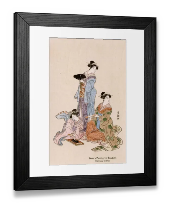 Framed Print : Three Japanese women - painting by Utagawa Toyokuni Framed Print : Three Japanese women - painting by Utagawa Toyokuni