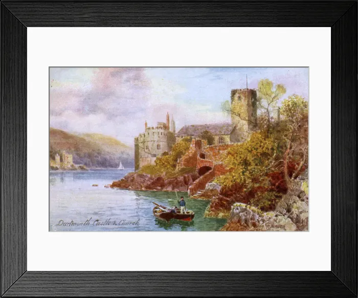 Framed Print : Dartmouth, Devon - The Castle and Church on the River Dart Framed Print : Dartmouth, Devon - The Castle and Church on the River Dart