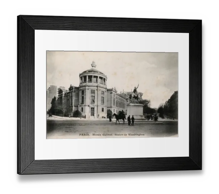 Framed Print : Paris, France - Musee Guimet and Washington Statue Framed Print : Paris, France - Musee Guimet and Washington Statue