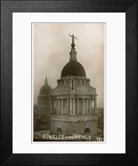 Framed Print : Central Criminal Court and St. Pauls - Justice and Mercy Framed Print : Central Criminal Court and St. Pauls - Justice and Mercy