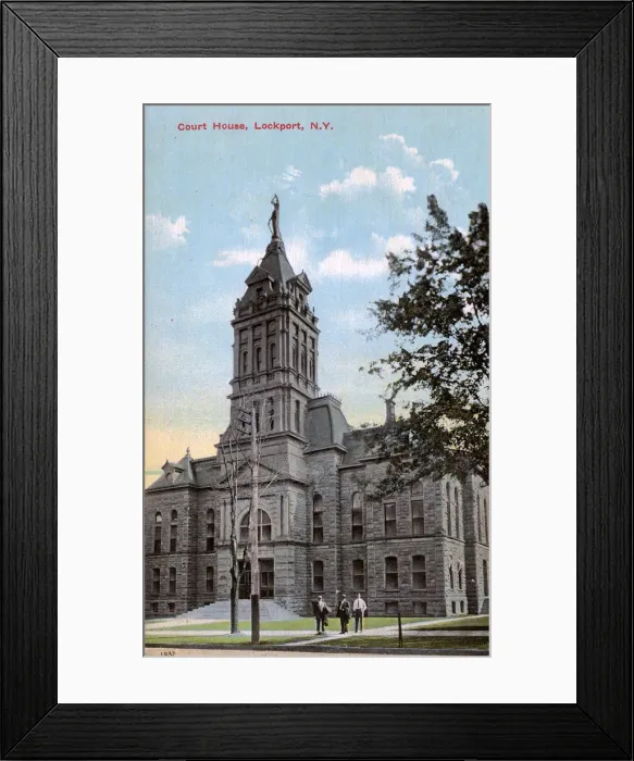 Framed Print : Lockport, Niagara County, New York, USA - Court House Framed Print : Lockport, Niagara County, New York, USA - Court House